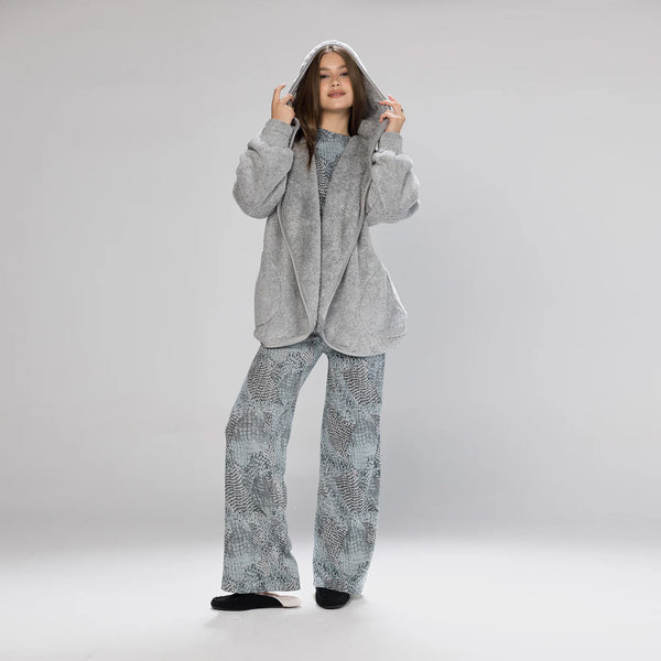 بيجامه 3 قطع من البولار الناعم