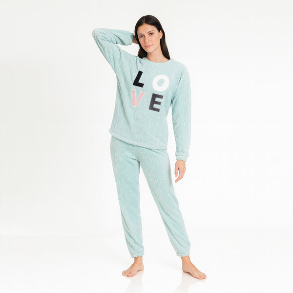 بيجامة بولار دافئة بحوض أنيق