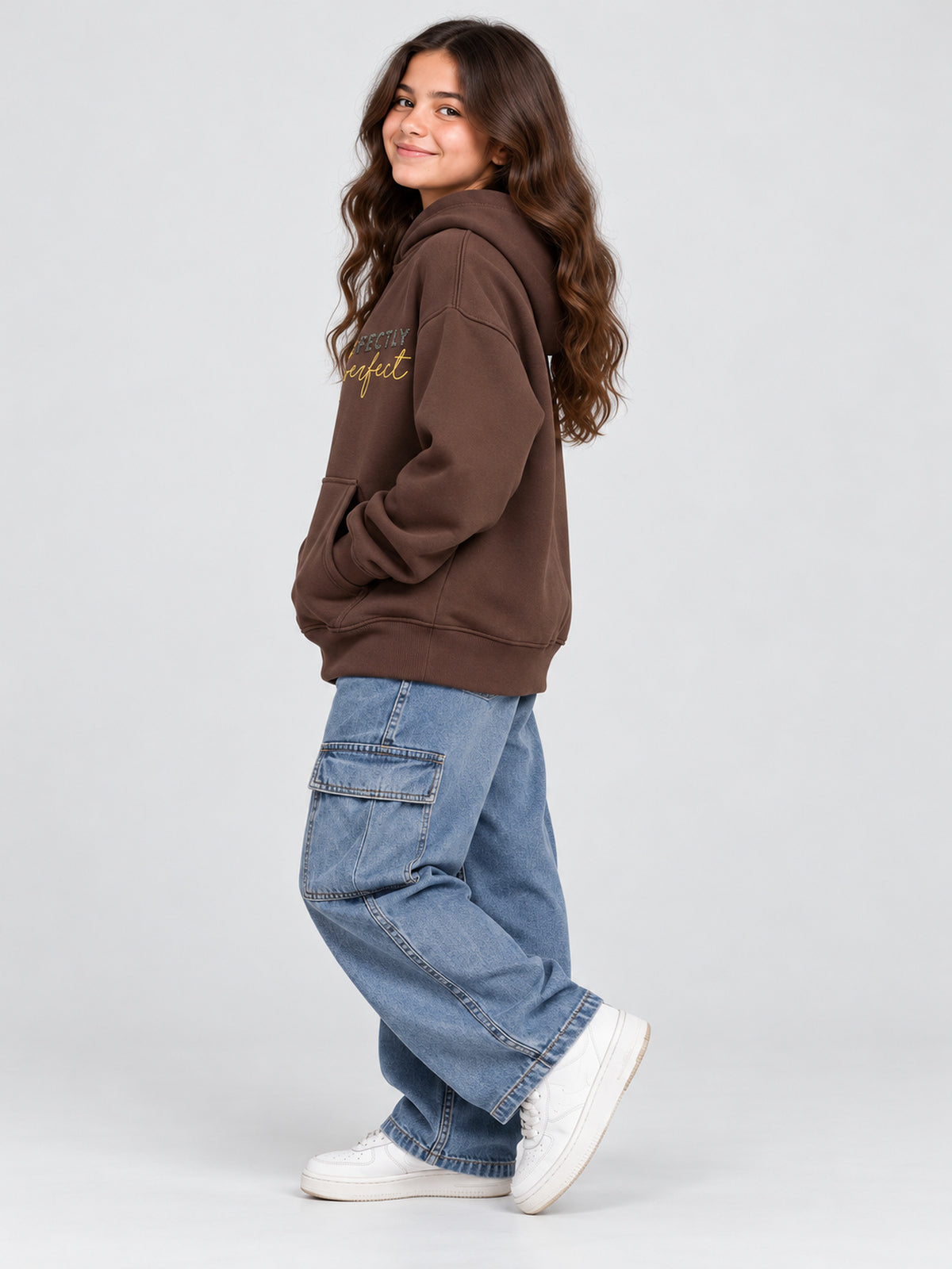 هودي بناتي 706071 - Brown - جانبي